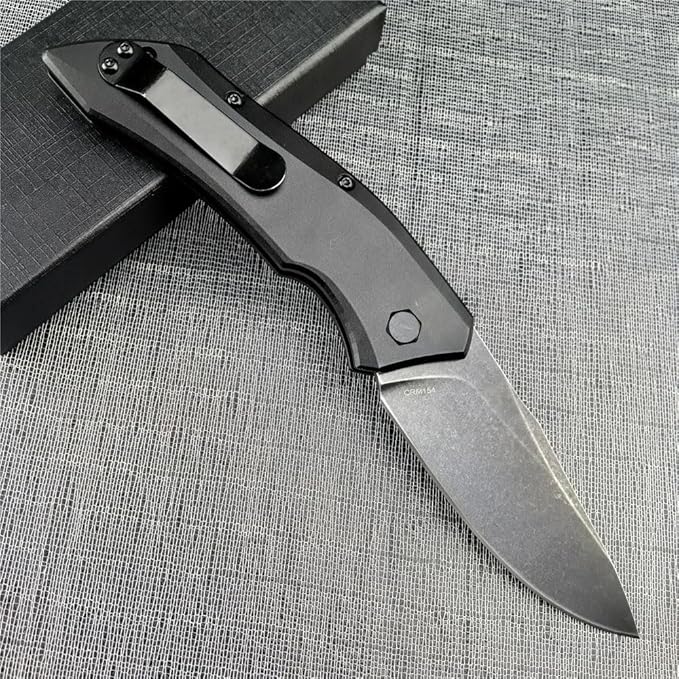3.3'' 9Cr13MoV Steel Blade T6 Aviation Aluminum Handles Button Opening Speed Safe Assisted Outdoor Survival Knife EDC Hunting Tool Folding Pocket Knife with Clip