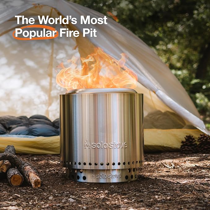 Solo Stove Ranger Amazon Exclusive Fire Pit Bundle | Portable &amp Smokeless | Includes Stand Lid &amp Shelter | Ideal for 2–4 People | Stainless Steel 15x15 22lbs