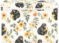 Gorilla Floral Storage Cube Bins Basket with Lid Collapsible Flip-top Fabric with Handle for Home Bedroom Closet Office 16.5×12.6×11.8 in