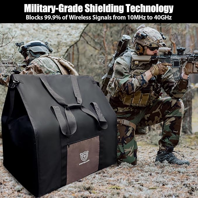 Large Faraday Bag for Generators Computers &amp Electronics – Military-Grade EMP &amp RFID Protection RF Signal Blocking Cage 30x24x24 – Privacy Shield for Solar Panels Mobile Devices &amp Da
