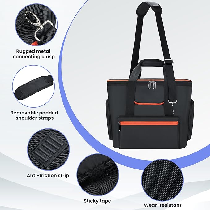 Carrying Bag Compatible with ECOFLOW DELTA 2 Power Station Carrying Bag Soft Padded with Shoulder Strap &amp Handle Portable Generator Cover Compatible with Ecoflow Delta 2 for Outside
