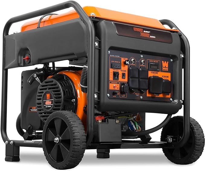 WEN GN875i RV/Transfer-Switch-Ready 8750-Watt Electric Start Open Frame Inverter Generator Black
