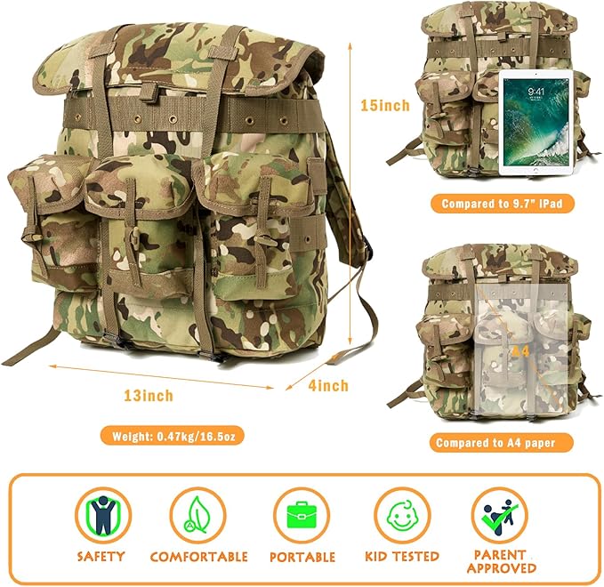 MT Mini ALICE Pack for Kids Military Army Style Children Rucksack