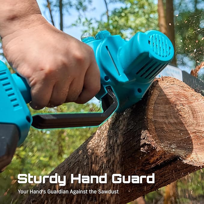 SEESII Chainsaw 6 Inch Mini Electric Chainsaw Cordless Battery Powered 2026 Upgraded Hand Held Saw with 2x2000mAh Battery for Wood/Trees Trimming Chain Saw Gift for Men Dad Husband Fathers Gardener