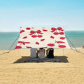 ALAZA Red Bow Cherry Beach Tent Sun Shelter Portable Canopy Sunshade for Outdoor Camping Picnics Backyard Fun 10x9 ft