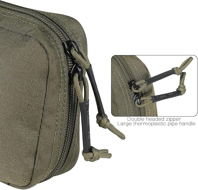 Ifak Pouch-Rapid Deployment Tactical MOLLE Trauma Kit Pouches Quick Release Tear-Off Medical First Aid Kit Organiser with Red Immediate Identify for Emergency Surviva.
