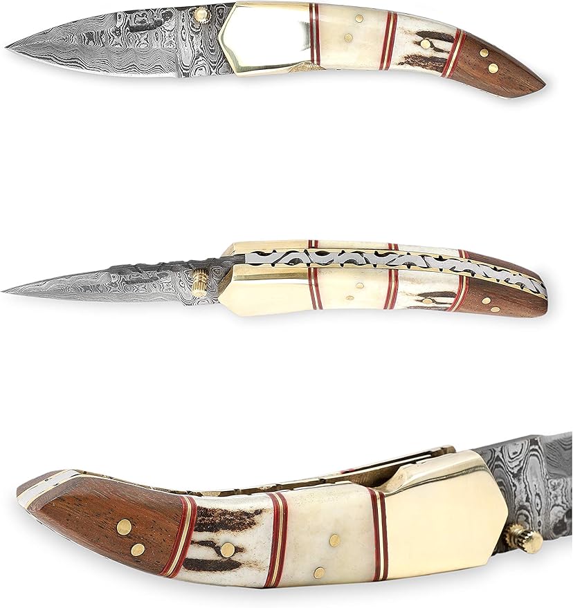 Perkin - Handmade Damascus Pocket Knife - Beautiful Folding Knife