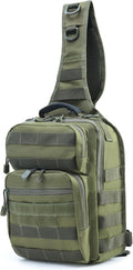 gracedon Tactical Chest Backpack Sling bag Pack Military Molle Assault Range Bags for Outdoor Sports Travel (Army Green)