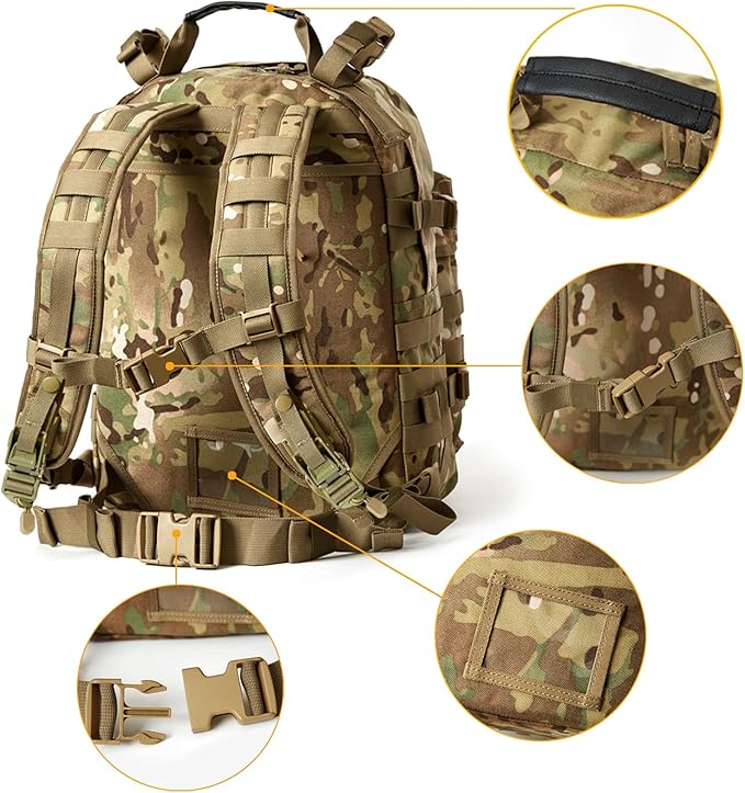 MT Military Army MOLLE 2 Tactical Assault Backpack Rifleman 3 Day Pack Medium Rucksack