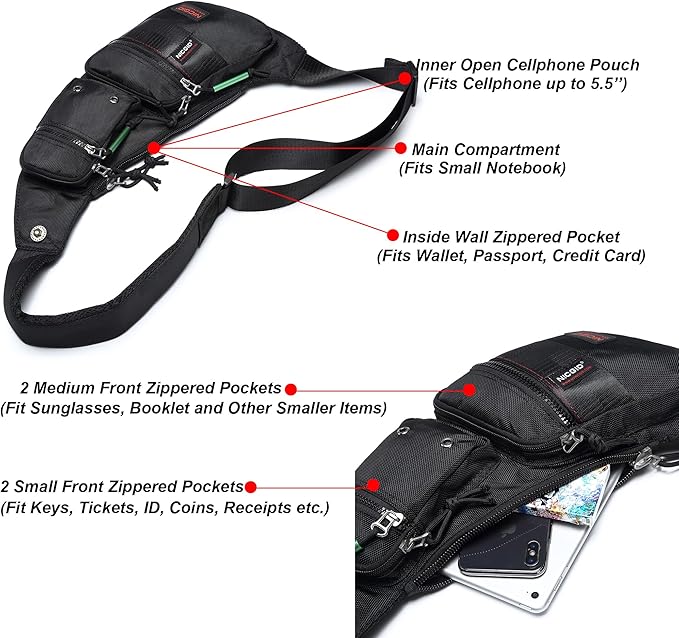 NICGID Sling Backpacks Sling Chest Bag Shoulder Crossbody Bags for Men Women Outdoor Travel | Outdoor Travel
