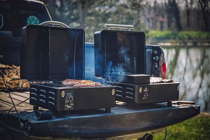 Traeger Grills TFT18KLD Ranger Portable Wood Pellet Grill and Smoker – Electric Tabletop Pellet Smoker with Digital Arc Controller Cast Iron Griddle For Tailgating and Outdoor Cooking