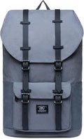 KAUKKO Laptop Outdoor Backpack College Schoolbag Bookbag Travel Hiking Rucksack fits 15-Inch Laptop