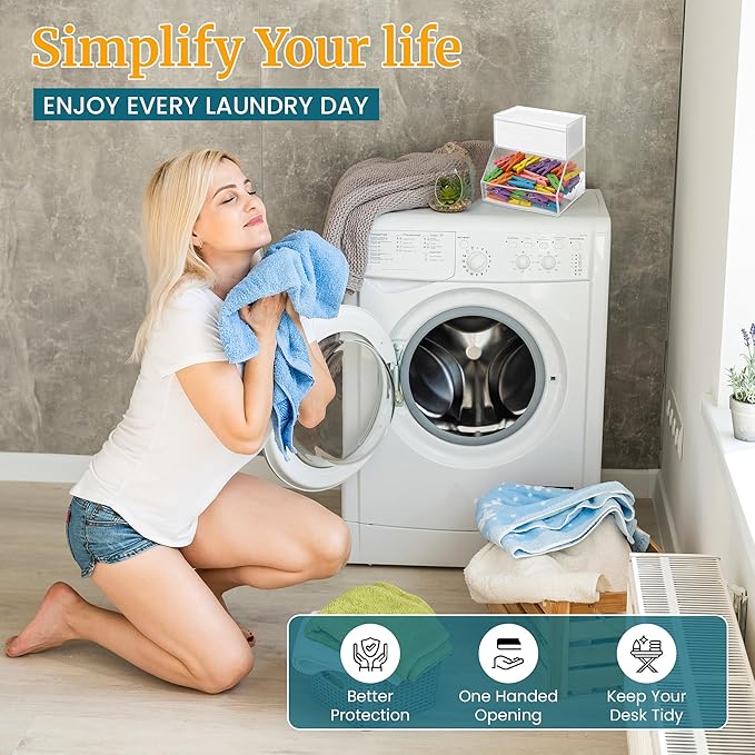 2-Compartment Acrylic Storage Container Laundry Pods and Dryer Sheet Dispenser Clear Dishwasher Pod Holder with Lid