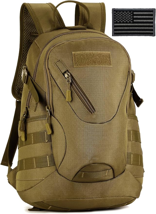 Protector Plus Tactical Motorcycle Backpack Small Military Cycling Pack Bug Out Bag (Patch Included)