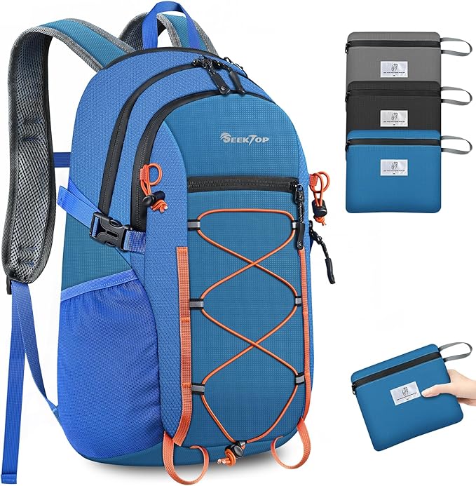 Seektop 20L Foldable Waterproof Hiking Backpack Ultralight Small Lightweight Daypack Packable Backpack for Men Woman