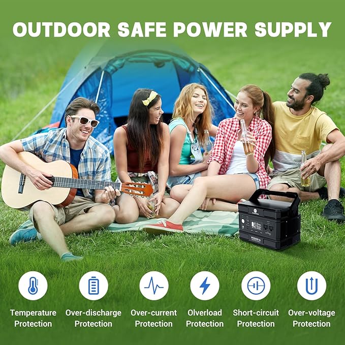 Portable Power Station 500W 512Wh Portable Power Generator AC Outlets USB Ports Solar Generator for Camping Travel Home Emergency CPAP Use