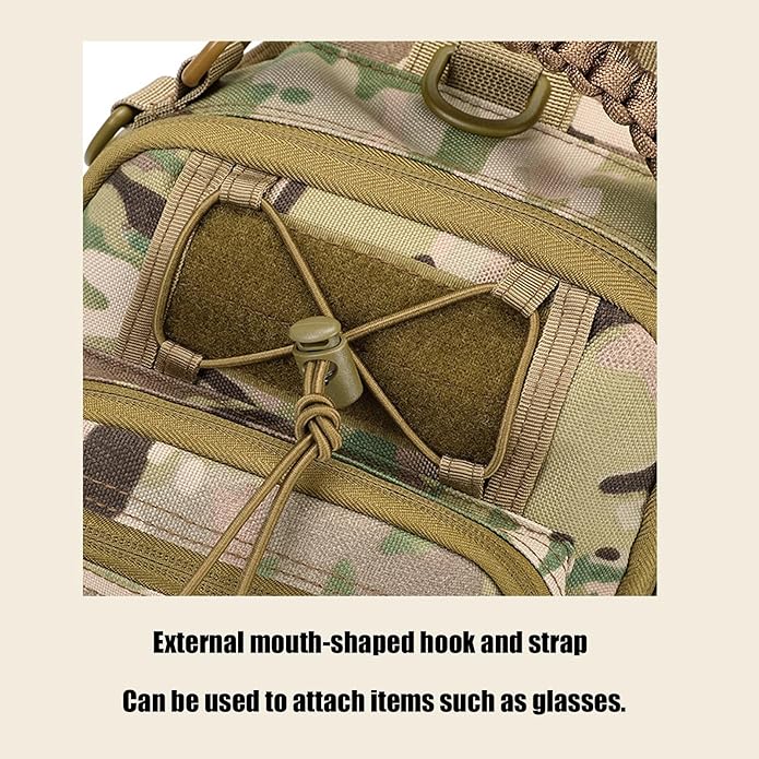 Tactical Sling Bag for Men Military EDC Molle Backpack Adjustable Strap Climbing Camping Fishing Trekking Molle Bags