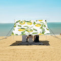 ALAZA Watercolor Lemons Seamless Pattern Beach Tent Sun Shelter Portable Canopy Sunshade for Outdoor Camping Picnics Backyard Fun 10x9 ft