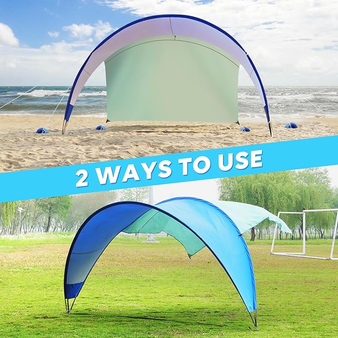 TOBTOS UPF 50+ Pop Up Beach Tent Easy Set Up Beach Umbrella Sun Shelter for 2-3 People UV Protection Portable Sunshade Baby Canopy Cabana Lightweight with Carry Bag