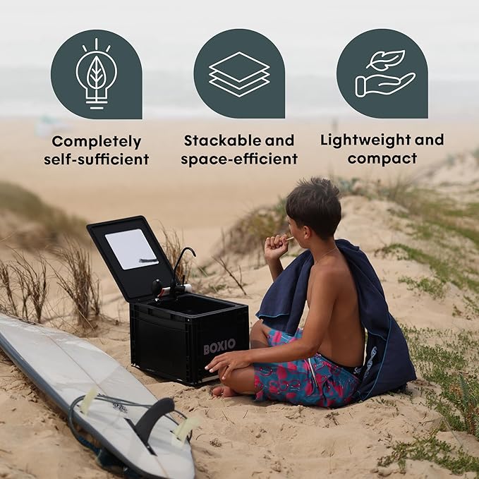 BOXIO - Portable Sink - Compact Mobile Sink for Camping Garden Outdoor Events Worksite RV Indoor