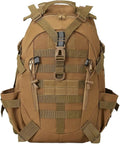 40L Tactical BackpackCompatible for Men Camping Hiking Backpacks Reflective Outdoor Travel Bags Survival(Khaki)