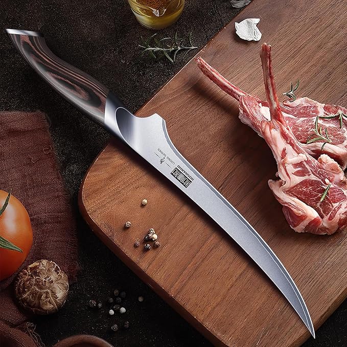 HOSHANHO Fillet Knife 9 Inch Super Sharp Boning Knife in High Carbon Stainless Steel Professional Japanese Fish Knives for Meat Poultry Cutting
