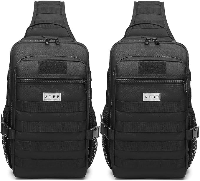 ATBP Tactical Crossbody Sling Backpack Militray Shoulder Holster Bag For Men Concealed Carry Chest Pack Hiking Daypack 20L