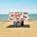 ALAZA Pizza Slice with Rose Beach Tent Sun Shelter Portable Canopy Sunshade for Outdoor Camping Picnics Backyard Fun 10x9 ft