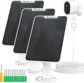 3 Pack 6W Solar Panel for Arlo Pro 5S/Pro 4/Pro 3/Pro 3 Floodlight/Ultra 2/Ultra IP65 Weatherproof Solar Panels Compatible with Arlo Solar Panel Charger with Secure Wall Mont 9.8FT Cable 360° Bracket