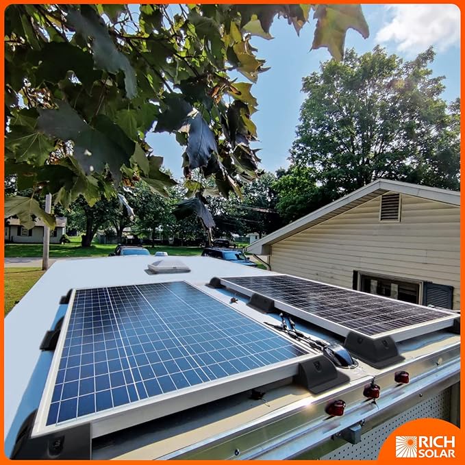 RICH SOLAR Solar Panel Roof Drill-Free Corner Bracket Mount for RV Boats Caravans Marine Motorhomes - Set of 6(Corner Bracket)