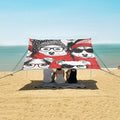 ALAZA Dog Glasses Beach Tent Sun Shelter UPF50+ Protection Beach Shade Canopy w/ 4 Sandbags for Outdoor Camping Fishing Backyard Fun Picnic 10x9 ft