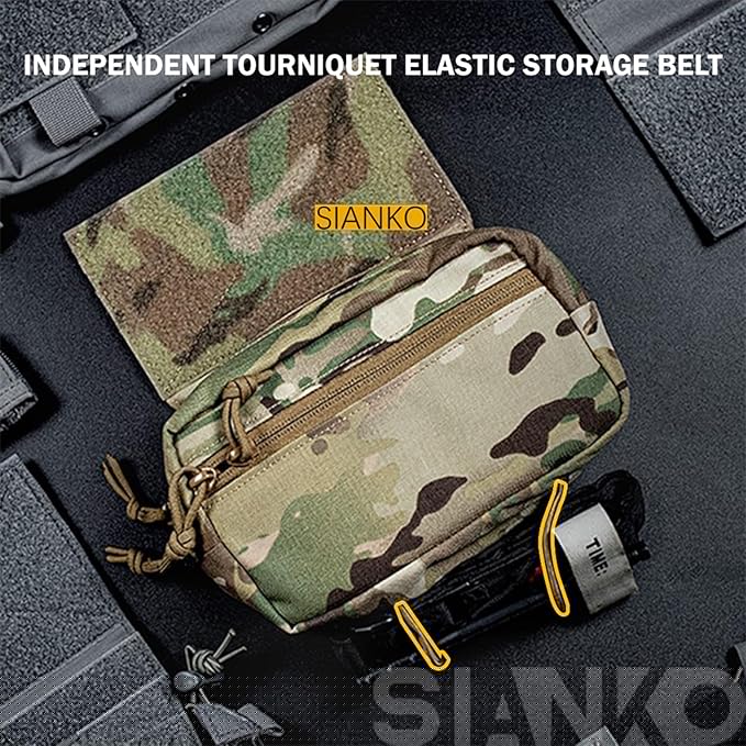 Tactical Storage PouchEDC Admin Sundry Tool BagVest Chest Hanging Expansion Attachment BagAirsoft Hunting Military Multifunctional Utility Gear