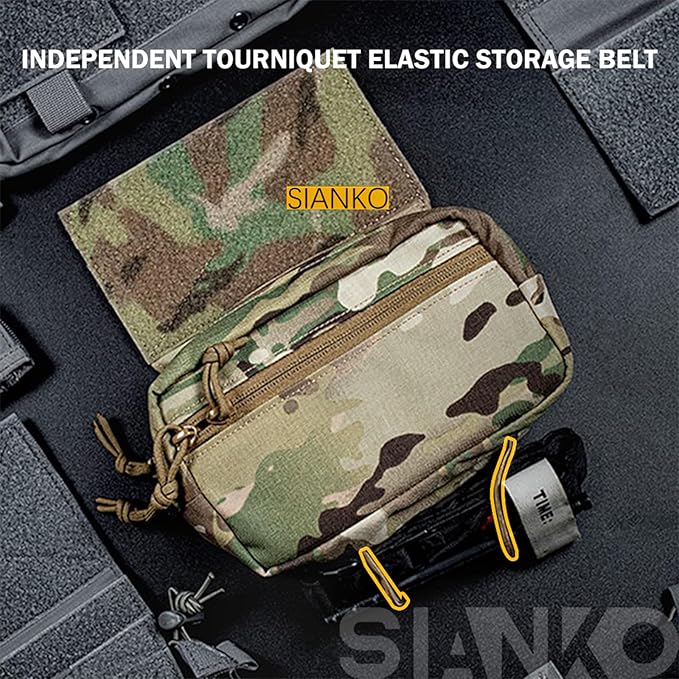Tactical Storage PouchEDC Admin Sundry Tool BagVest Chest Hanging Expansion Attachment BagAirsoft Hunting Military Multifunctional Utility Gear