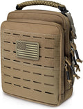 WYNEX Tactical Molle Admin Pouch Utility EDC Pouch Organizer Modular Tool Pouch of Double Layer Design Medical EMT Attachment Bag Large Capacity with Elastic Webbing Insert Panel