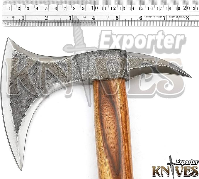Custom Hand Hammer Forged 1095 Steel Axe/Hatchet 20 Inch Wooden Handle S510