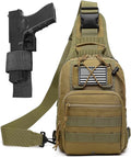 ATBP Small Tactical Sling Bag for Men with Holster Military EDC Shoulder Bag CCW Crossbody Bag 7 Liters