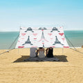 ALAZA Paris I Love You Eiffel Tower Beach Tent Sun Shelter Portable Canopy Sunshade for Outdoor Camping Picnics Backyard Fun 10x9 ft