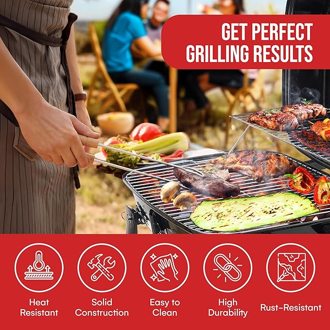 Grill Trade Portable Charcoal Grill - Mini BBQ Grill - Small Table Top Charcoal Grill for Camping Outdoor Cooking - Foldable Camping Grill for Picnics Tailgating and Backyard Grilling