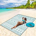 Beach Blanket Waterproof Sandproof Beach Mat 79 X 83/10'x9'for 2-8 Adults Quick Drying Outdoor Picnic Mat Beach Accessories for Travel Camping Hiking
