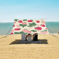 ALAZA Hand Drawn Strawberry Pattern Beach Tent Sun Shelter Portable Canopy Sunshade for Outdoor Camping Picnics Backyard Fun 10x9 ft