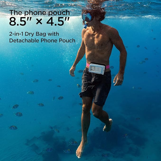 G2RISE Waterproof Dry Bag with Phone pouchWaterproof Fanny Pack Water Repellent Waist Packs Crossbody Bags Sling Bag with Adjustable Strap for Men Women Girls