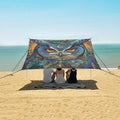 ALAZA Boho Beautiful Owl Beach Tent Sun Shelter Portable Canopy Sunshade for Outdoor Camping Picnics Backyard Fun 10x9 ft