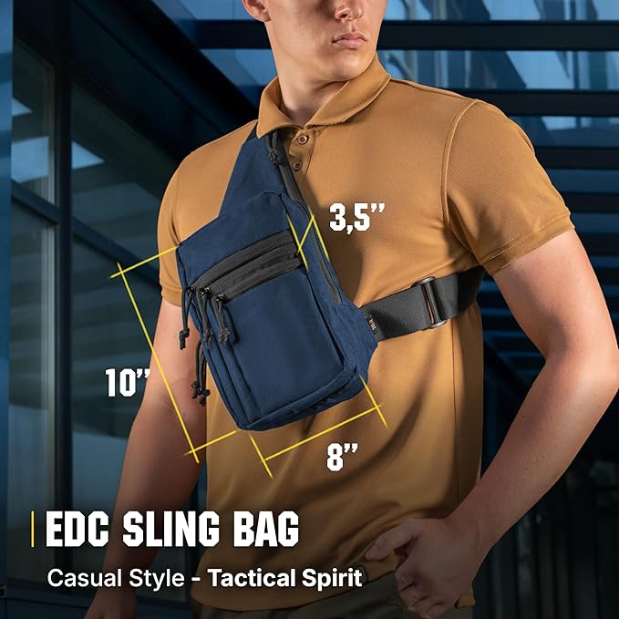 M-Tac CCW Sling Bag for Men &amp Women - EDC Shoulder Bag Tactical - Crossbody Concealed Carry Bag - Mens Chest Pack
