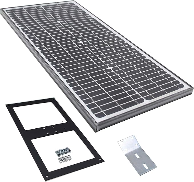 ALEKO SP30W24V 30 Watt 24 Volt Monocrystalline Solar Panel for Gate Opener Pool Garden Driveway