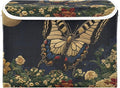 Storage Cube with Lid Floral Butterfly Moon Print 16.5×12.6×11.8 IN Collapsible Large Capacity Foldable Storage Basket Bin Organizer