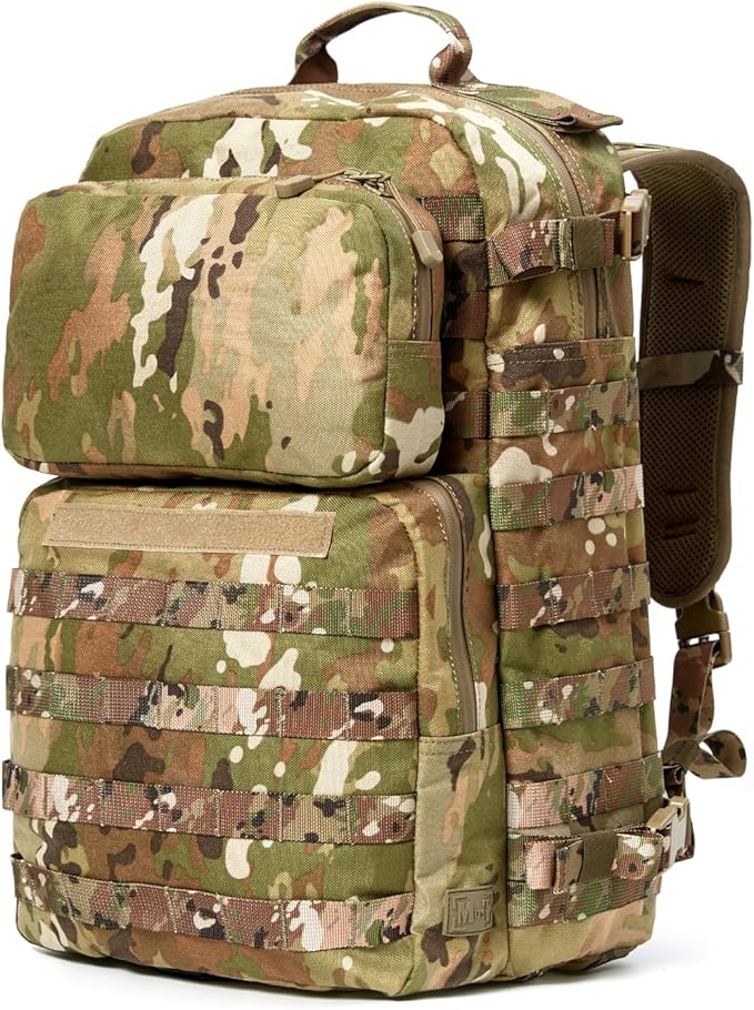 MT Military Rucksack Style Assault Pack Compatible with FILBE System – Tactical MOLLE Backpack for Outdoor Hiking Camping Hunting – Modular 30L Capacity OCP