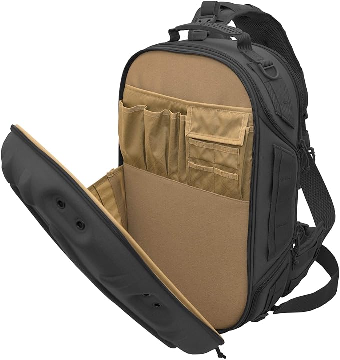 HAZARD 4 Blastwall - Optics/CCW Sling Pack Hard Shell Camera Bag Tactical Molle Backpack (29.5 L) - Black