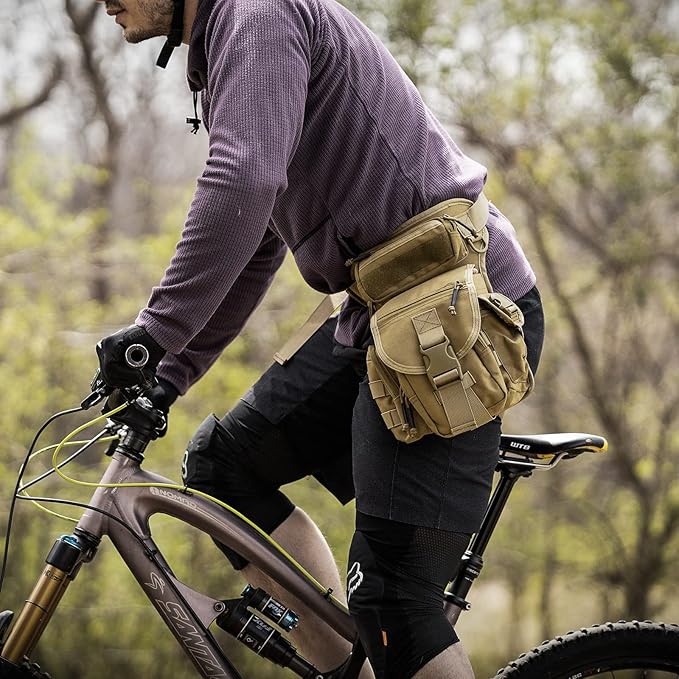 ANTARCTICA Waterproof Military Tactical Drop Leg Pouch Bag Type B Cross Over Leg Rig Outdoor Bike Cycling Hiking Thigh Bag
