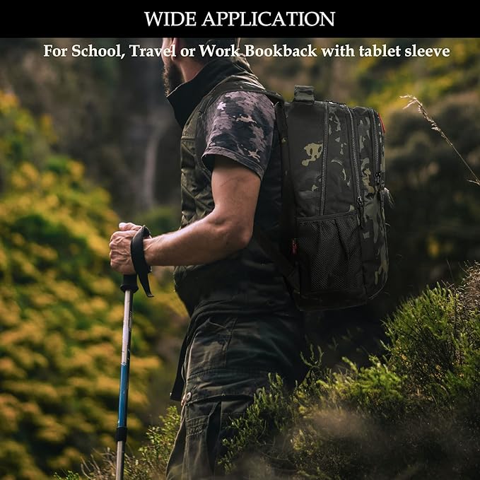 Camo BackpackBoys Backpack for Scool Military40L Army Bookbag Waterproof for Middle Elementary