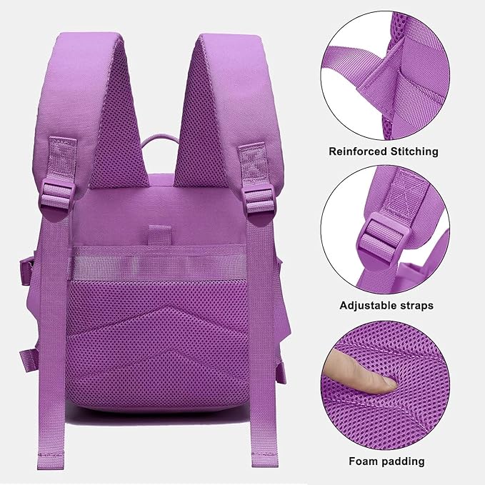 9L Mini Tactical Backpack Men Women Small Assault Rucksack Water-proof GYM Hiking Bug Out Bag with molle attachments (Purple)